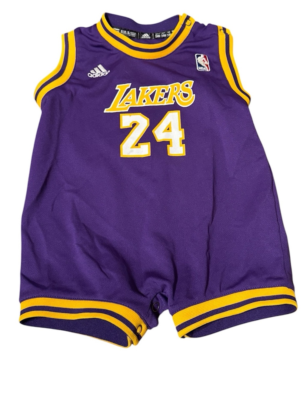 Adidas Lakers Kobe Bryant 24 Baby Romper Jersey 24 Months NBA